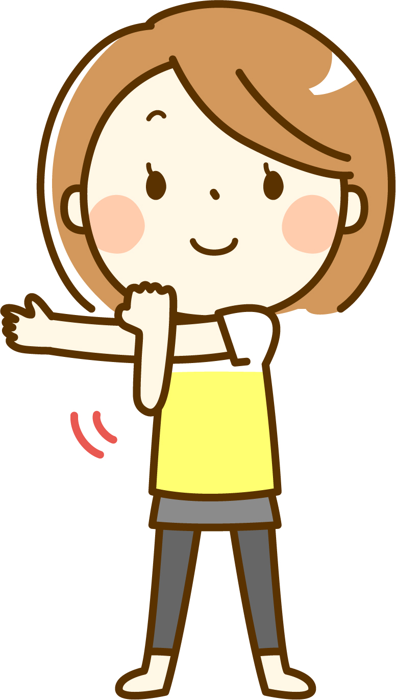 美穀採を飲んでいる女性がストレッチをしている画像